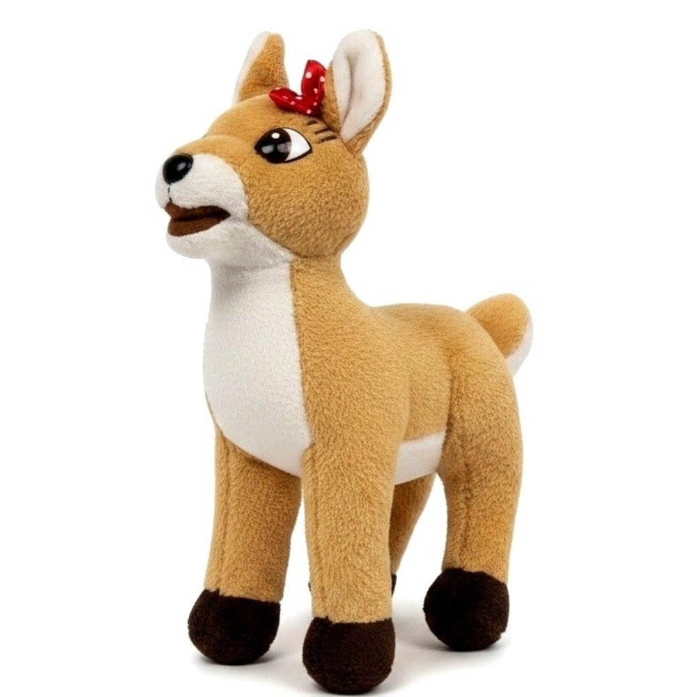 Rudolph the Red-Nosed Reindeer Clarice Plush 8" Stuffed Animal Christmas Toy Bow